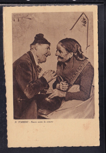 Cartolina pittore torrini - pittore,