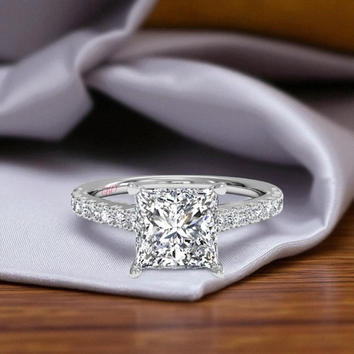 Anello platino con diamanti - platino,