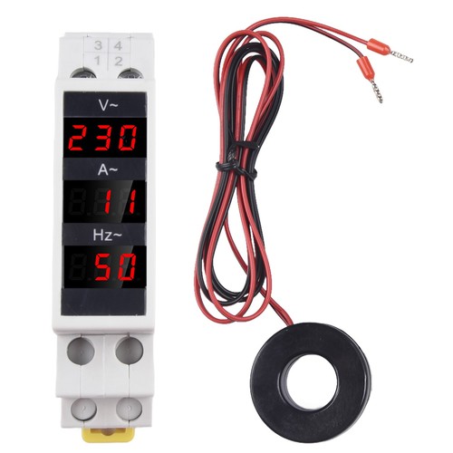 Amperometro din rail voltmetro - din,