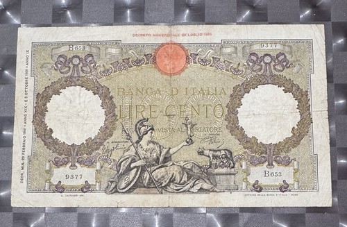 100 lire roma guerriera fascio - lire,