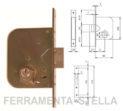 Serratura iseo 601450 per - 601450,