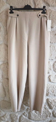 Pantalon beige marque veti - beige,