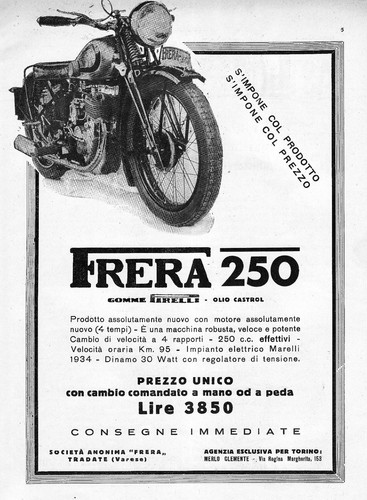 Pubbl 1934 moto frera 250 - 1934,