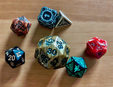 Lotto 7 Dadi D&D D30 4xD20 D6
