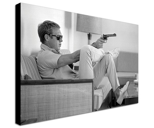 Steve mcqueen gun quadro - mcqueen,