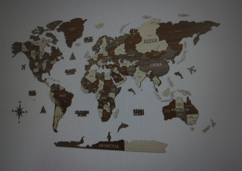 Mappa del mondo - del, 3d