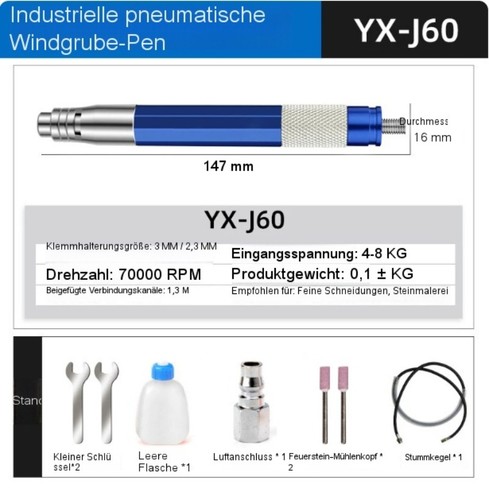 Penna abrasiva pneumatica
