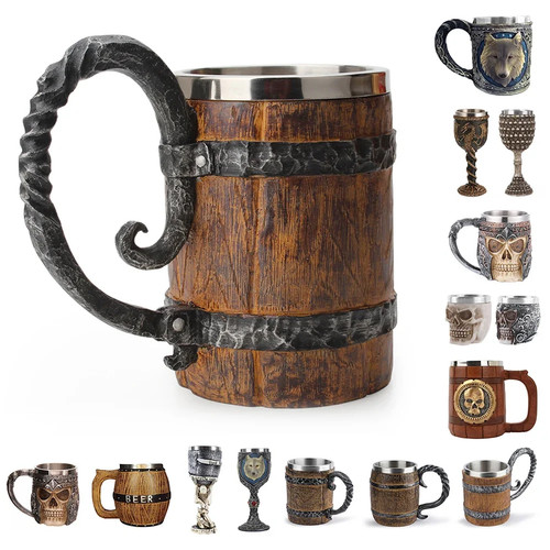 Tazza birra vichinga botte - tazza,