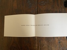 Munari Bruno Invito ripiegato 11 x 60 cm. per un concerto di musiche vocali 1958