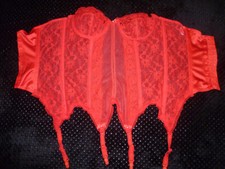 Guepiere Vintage Corsetto Bustino Lingerie VENUS CORSETTERIA ROSSO TG 3