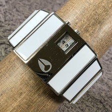 Orologio Nixon Rotolog Uomo Moda Bianco Tank Acciaio Inox Quarzo 35mm 7 1/4"