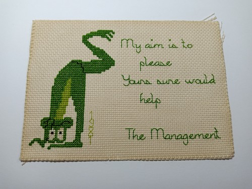 Vintage completed cross - vintage, stitch
