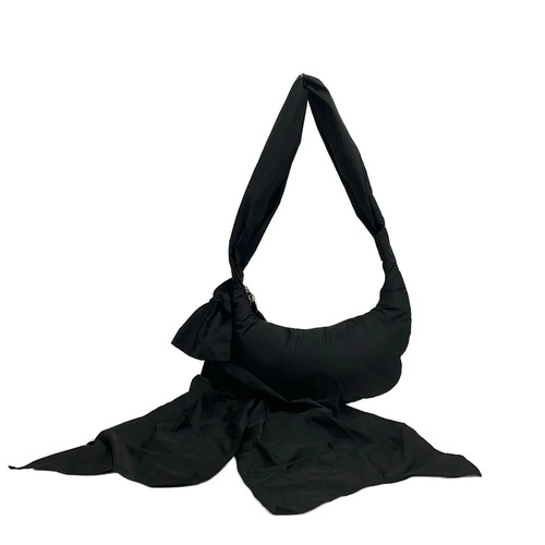 Borsa tracolla nylon nero - a,