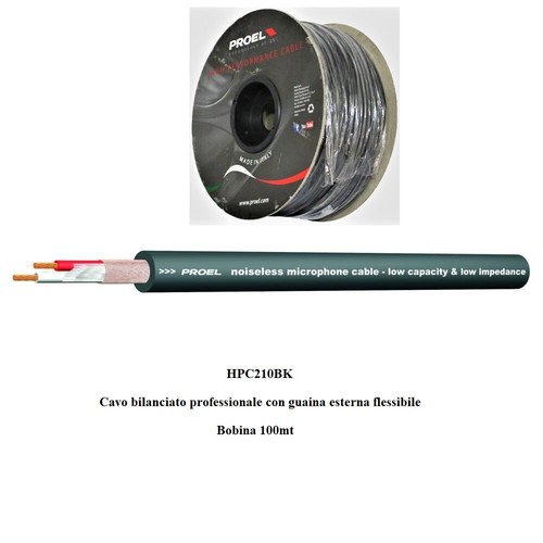 Proel hpc210bk bobina 100mt - proel,