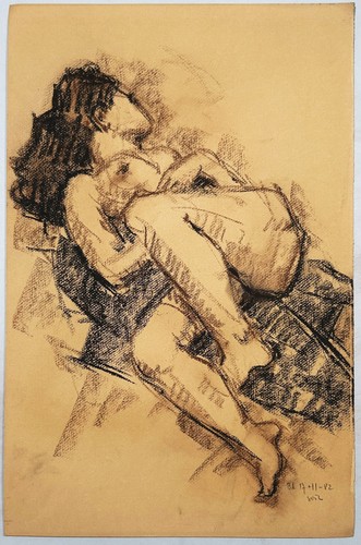 Disegno erotico donna nuda - disegno,