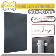 TABELLA STRADALE NEUTRA cm 60x90 segnaletica cartello segnali strada divieti 