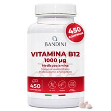 Bandini® Vitamina B12 450 Compresse | Scorta +14 Mesi | per Sistema Immunitario