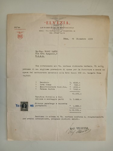 Fattura elvezia automobili e - fattura, "elvezia
