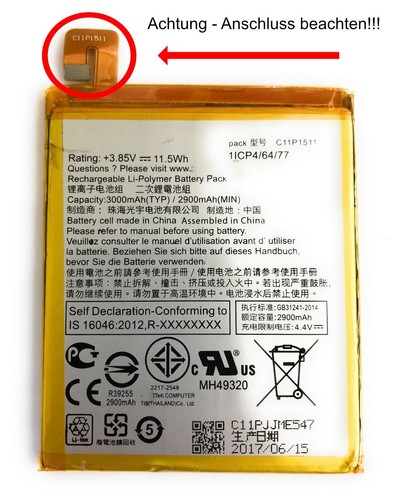 Batteria integrata c11p1511 - batteria,