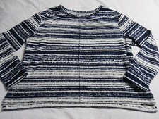 M&S COLLECTION MAGLIONE PULLOVER NERO E PIETRA MAGLIONE TOP UK 16 STILE MODETTE