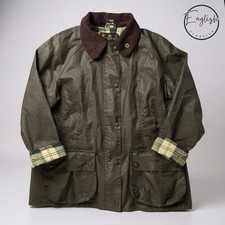 Barbour Beadnell giacca di cera donna UK 16 verde salvia