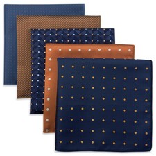 Confezione 5 Tascabili Uomo Premium per Matrimoni Business Eventi Formali