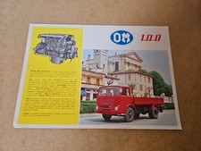 Autocarro OM 100 Depliant Bifacciale Di Vendita Anno 1971