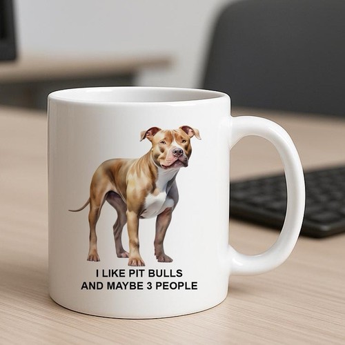 Tazza cane pit bull stampata - bull,