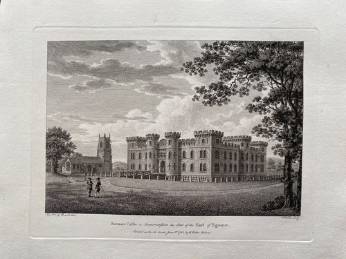 Stampa antica 1783 castello e - antica,