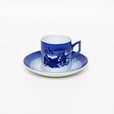 ROYAL COPENHAGEN PORCELLANA TAZZA DI NATALE 2002 CON SCATOLA ORIGINALE CM 7