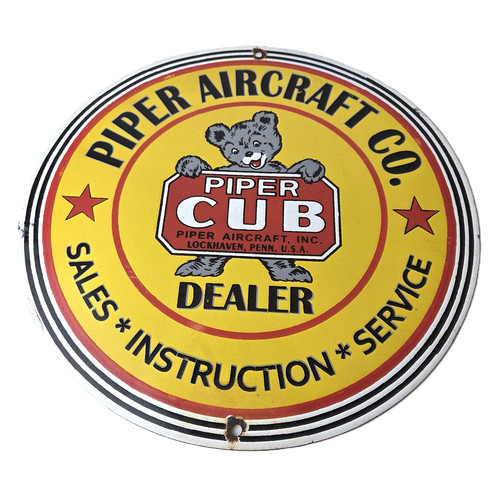 Insegna vintage piper cub - insegna,