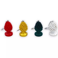 Portachiavi pigna in resina con 9 opzioni colore, h 4,5 cm (1Unità)