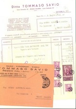 1942 REGGIO CALABRIA Ditta Tommaso SAVIO - Fattura per radio SAVIGLIANO