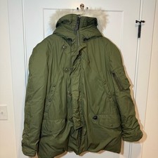 Giacca parka N-3B vintage clima freddo estremo. Lana, da esterno. Schott Bros anni 90