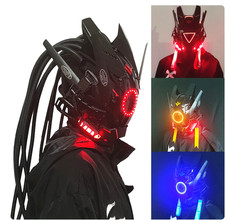 ? Maschera Cyberpunk LED – Casco Futuristico Cosplay Festival Halloween Natale