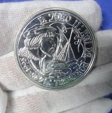 PORTOGALLO 1000 scudi ARGENTO 1995 monete commemorative KM#685 DEATH OF JONH II