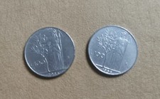 ITALIA REPUBBLICA LOTTO 2 RARE MONETE DA 100 LIRE DEL 1956 USATE CIRCOLATE