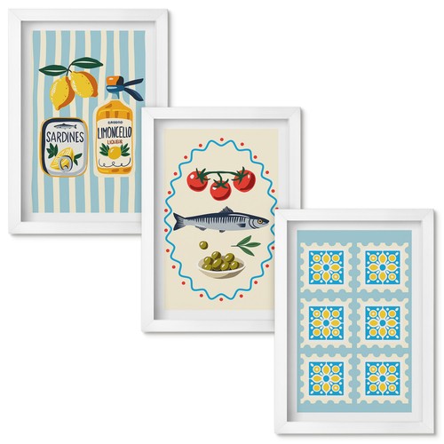 Set arte parete - parete, astratta