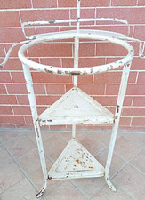 ANTICA TOILETTA LAVABO IN FERRO BATTUTO-PORTA CATINO D' EPOCA-VINTAGE