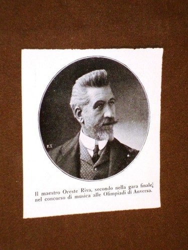 Maestro oreste riva nel 1920 - oreste,