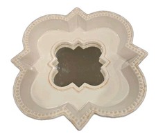 PARTYLITE Decorazione Specchiata Villa Bianca Ceramica Bianca 10,5"Lx1,5"H