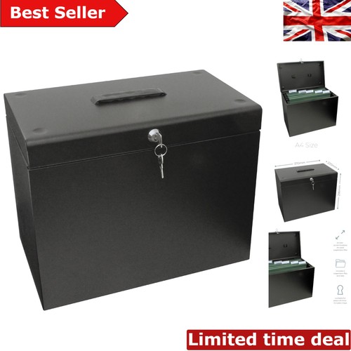 Lockable steel file box - steel,