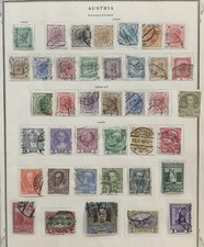 Lotto francobolli Austria 1904-1922 usati LH su carta/382 francobolli