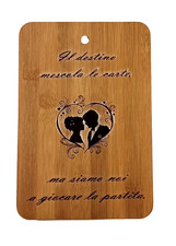 Tagliere bambù con - con, da