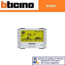 CRONOTERMOSTATO DA INCASSO BTICINO LIVING TECH NT4451 GRIGIO