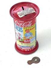 COCA-COLA SALVADANAIO CON APERTURA A  CHIAVETTA,  ORIGINALE VINTAGE 80'S