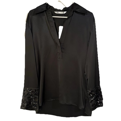 Blusa zara paillettes - zara,