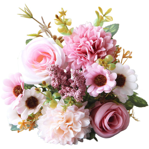 Mazzo fiori seta rosa - di, in