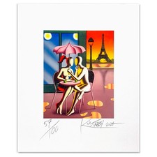 Mark Kostabi - Cafè Mon Amour - 42x51 Cm serigrafia originale 