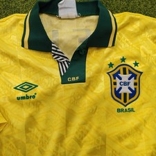 Maglia maglia home ICONIC PELE #10 vintage UMBRO Brasile 1991 93 M